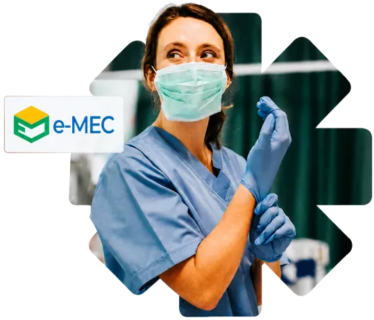Profissional de enfermagem em ambiente hospitalar